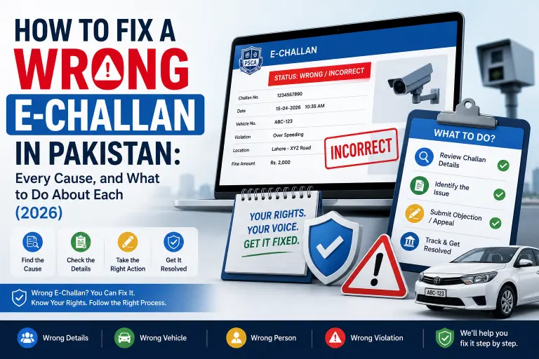 How to Fix a Wrong E-Challan in Pakistan: Every Cause, and What to Do About Each (2026)