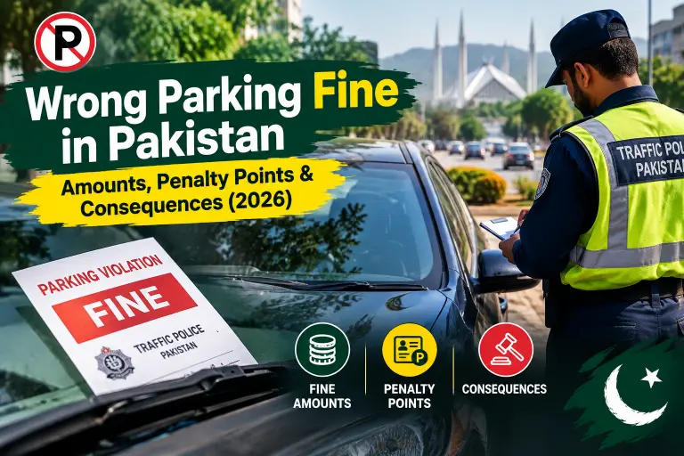 Wrong Parking Fine in Pakistan: Amounts, Penalty Points & Consequences (2026)